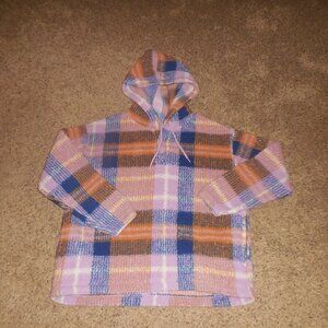 Wrangler Retro Sherpa Plaid Pullover Hoodie M